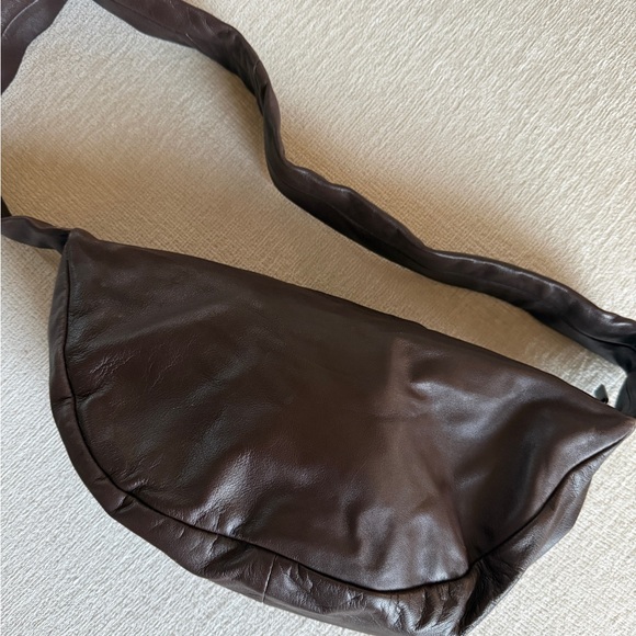 St. Agni Soft Crescent Bag in Chocolate Brown - Picture 9 of 15